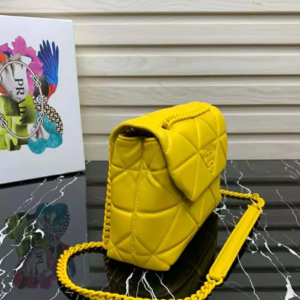 Prada Small Nappa Leather Prada Spectrum Bag for Women in Yellow