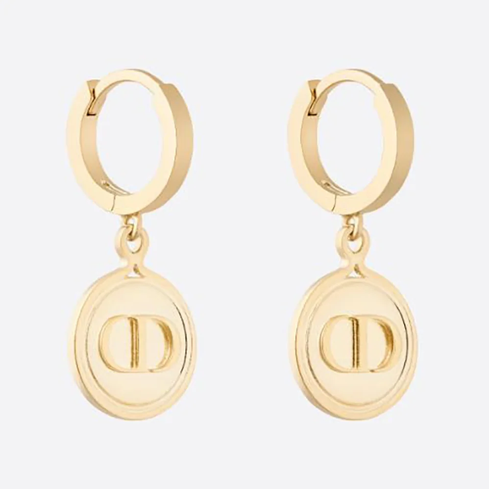 Dior Petit CD Earrings Gold for Women in Finish Metal