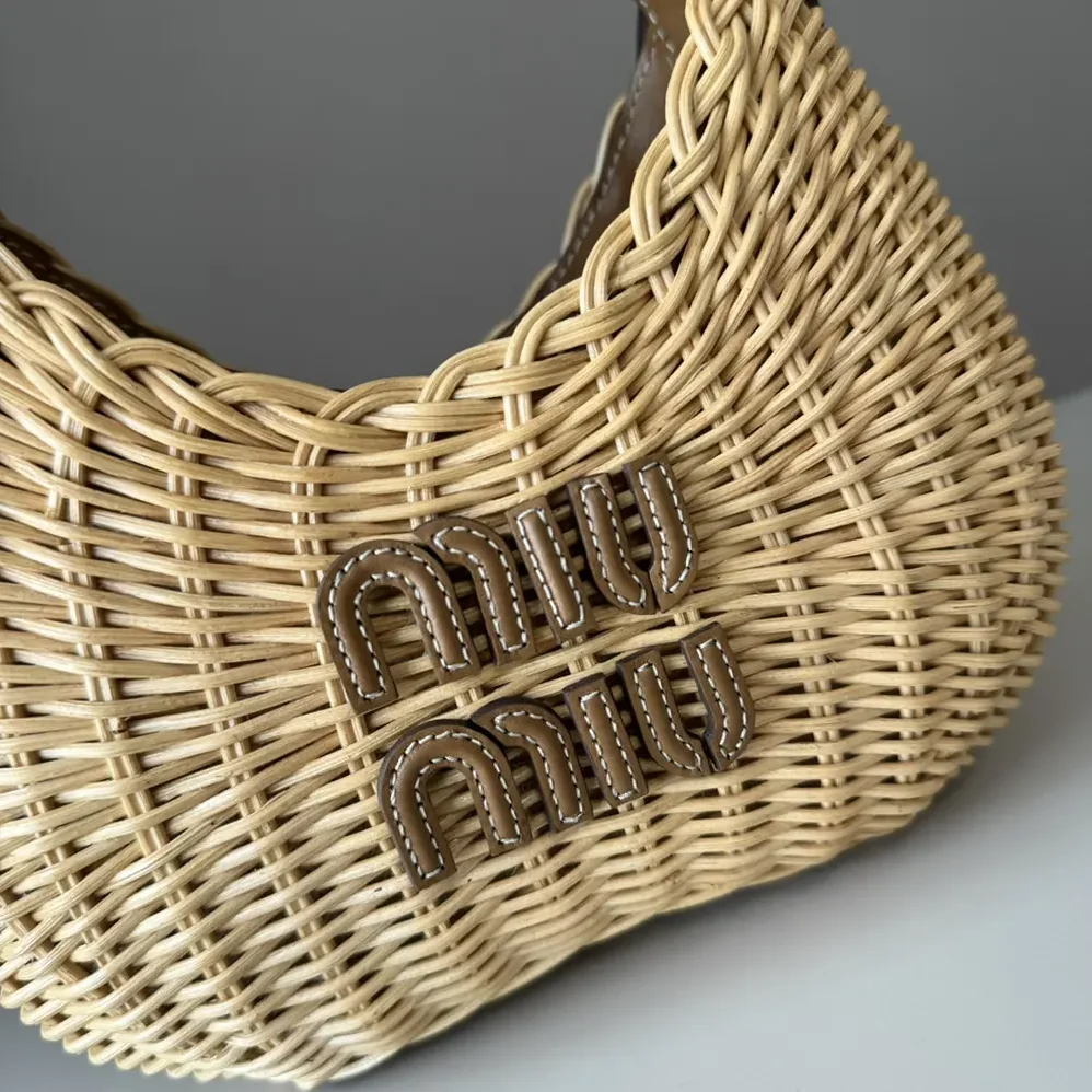 Miu Miu Wander Wicker Handbag for Women