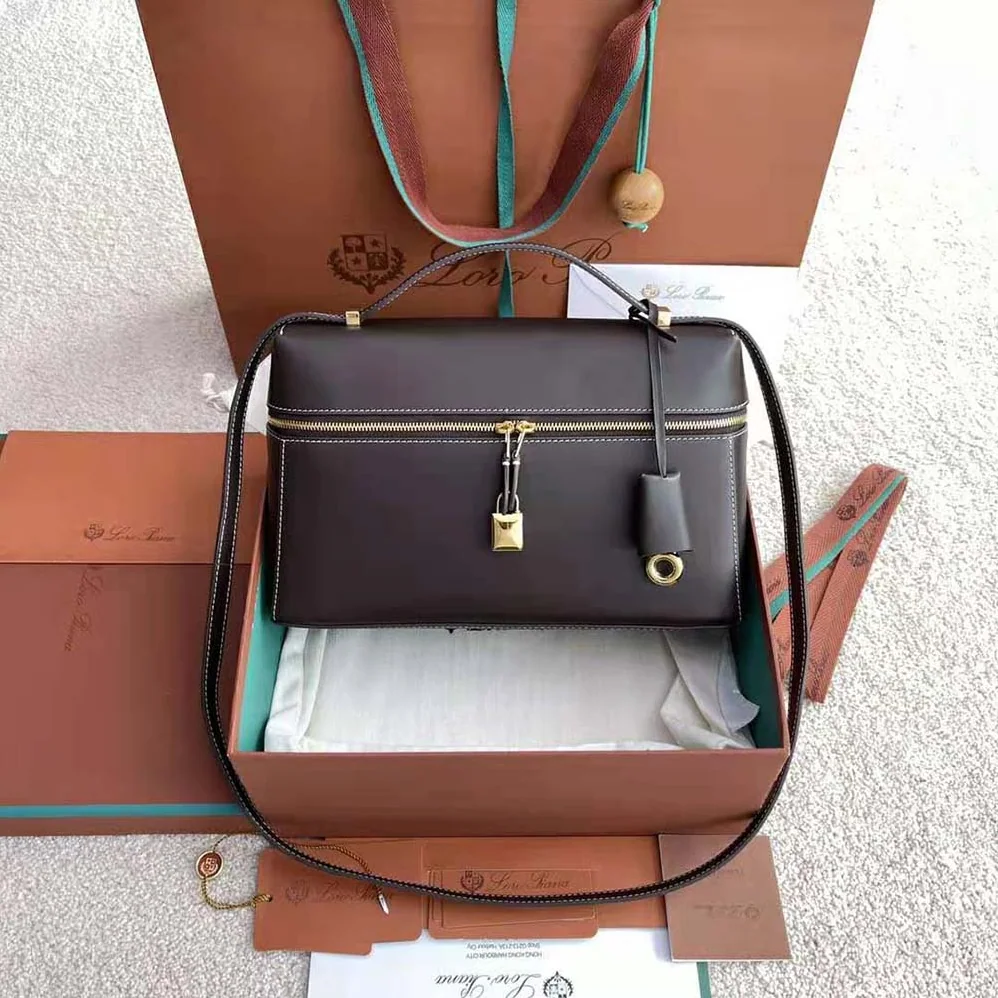 Loro Piana Extra Bag in Calfskin Leather for Women in Chocolate Loro Piana Extra Bag in Calfskin Leather for Women in Chocolate
