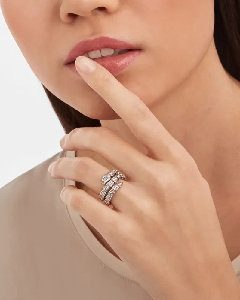 Bvlgari Serpenti Viper Ring White Gold