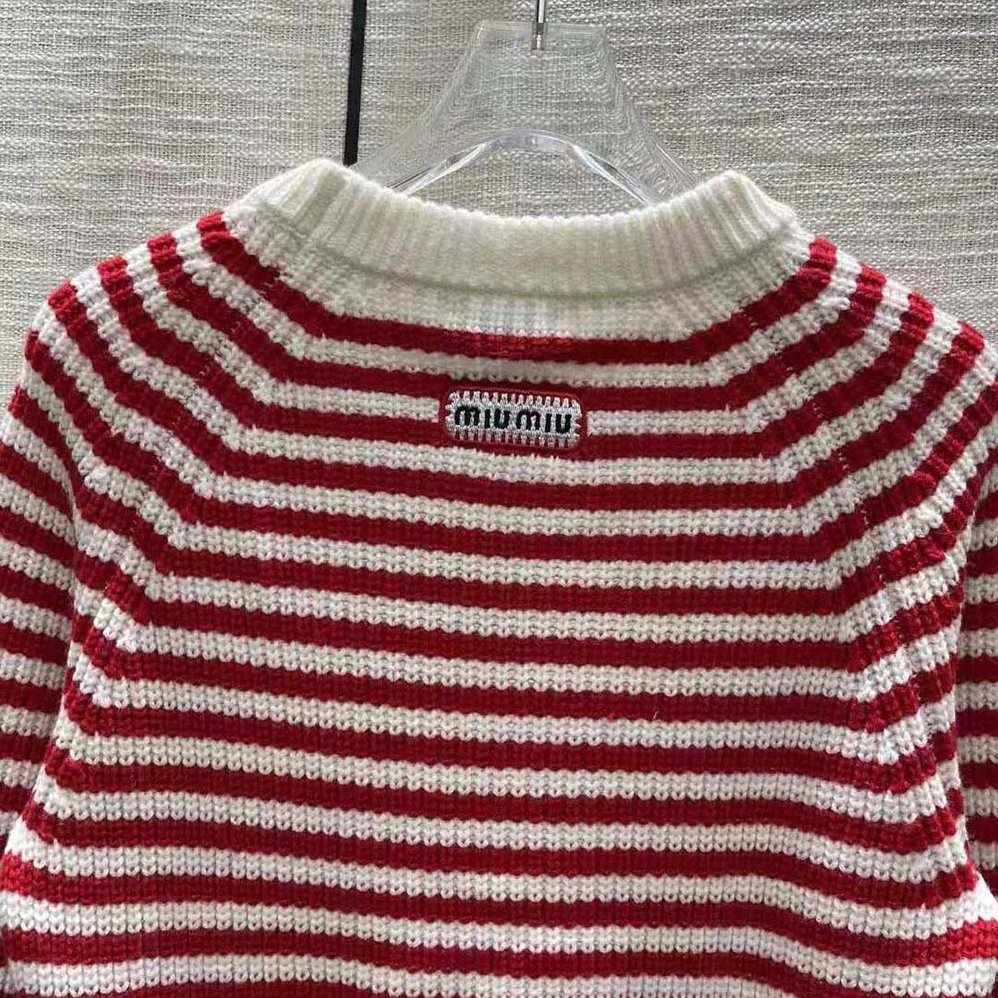 Miu Miu Cotton and Cashmere Sweater for Women in Red