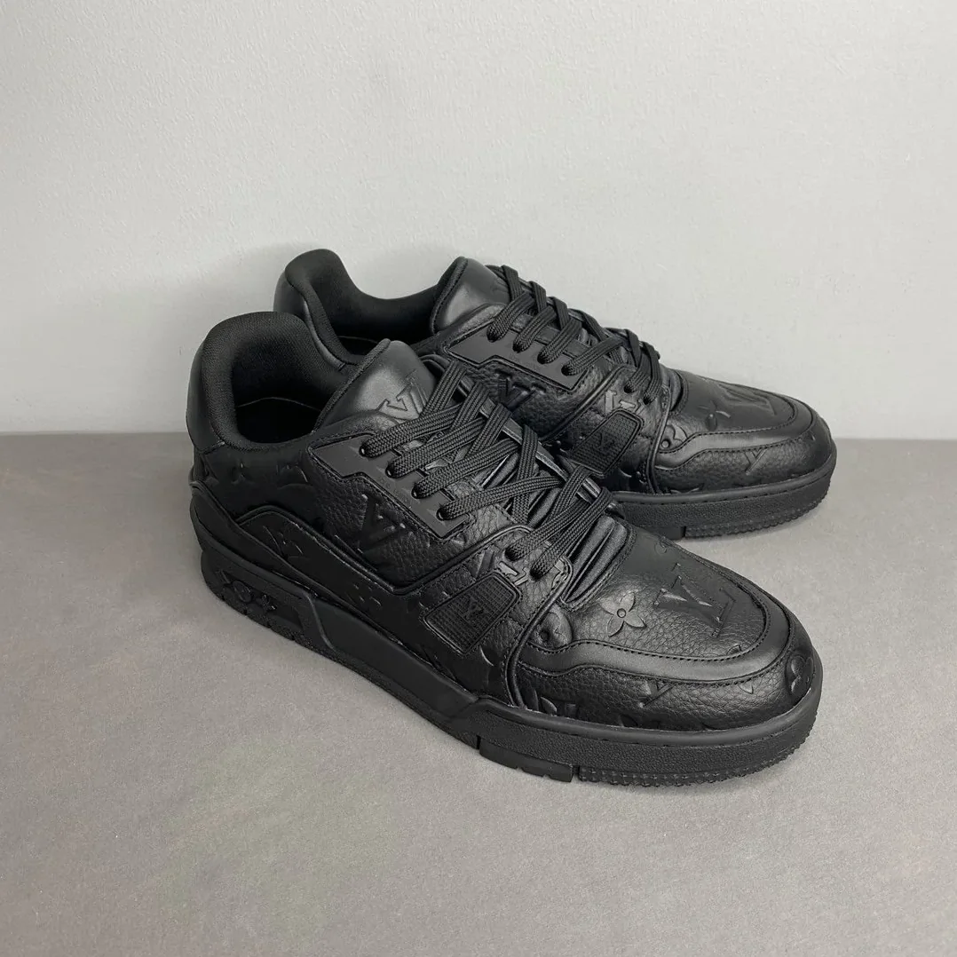 Louis Vuitton Trainer Sneaker Mix Of Materials Black Virgil Abloh