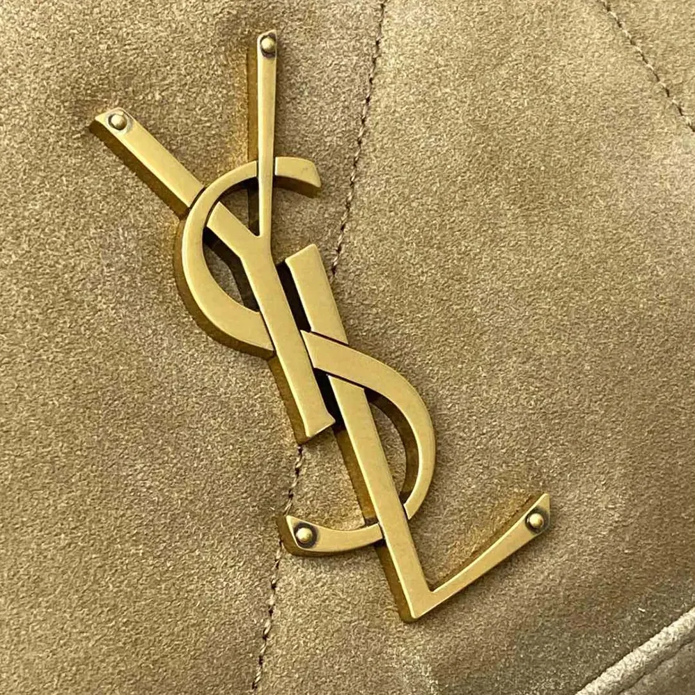 Saint Laurent YSL Jamie Shopping in Suede for Women in Brown