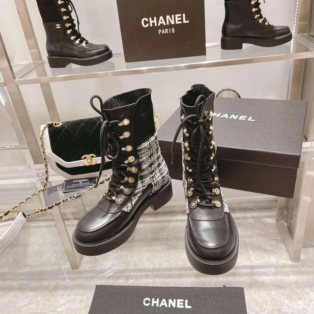 Chanel Short Boots Black Chanel Short Boots Black