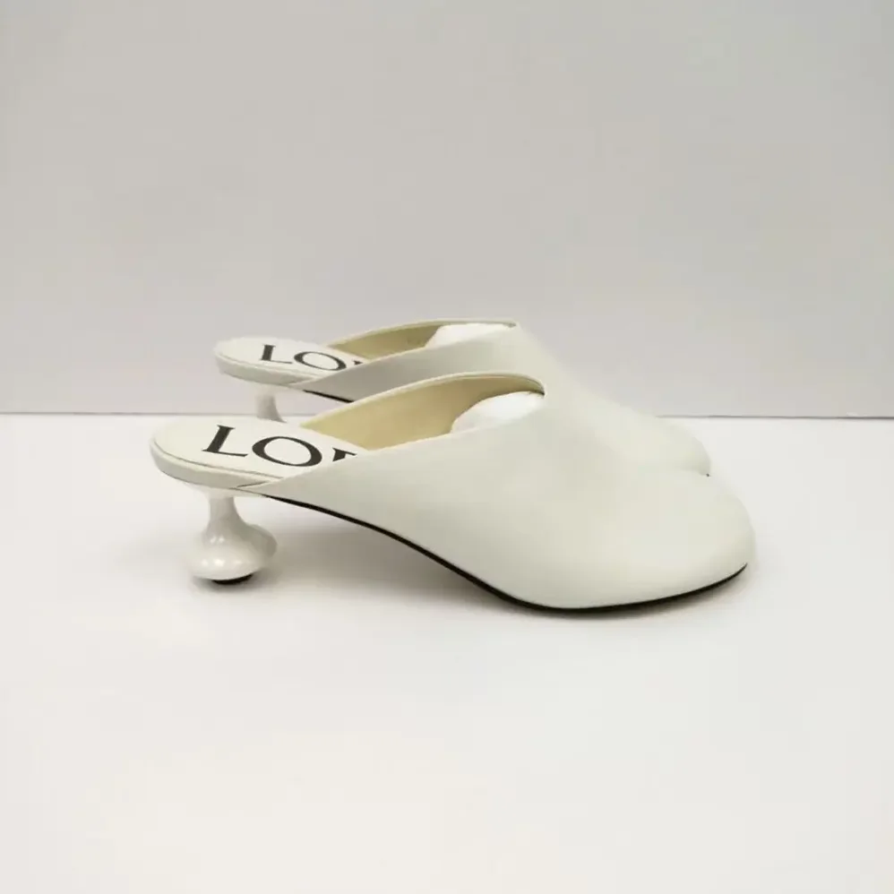 Loewe Toy Mule in Goatskin for Women in White Loewe Toy Mule in Goatskin for Women in White