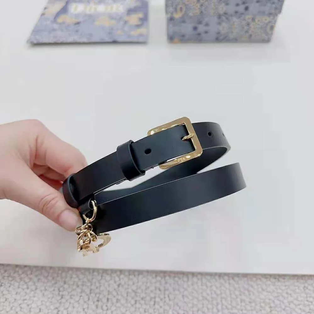 Dior Miss Dior Belt Black Smooth Calfskin 20 MM for Women Dior Miss Dior Belt Black Smooth Calfskin 20 MM for Women