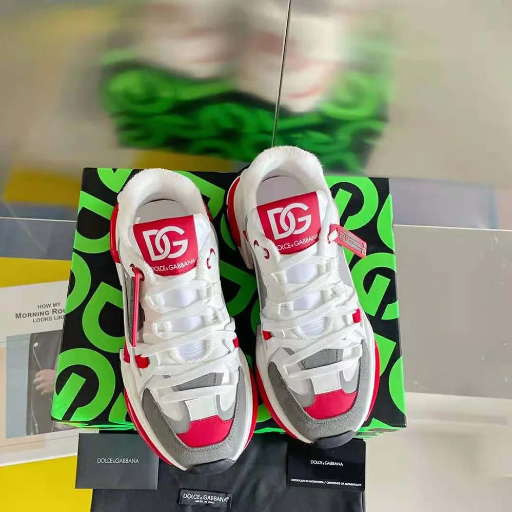 Dolce Gabbana D&G Mixed-Material Airmaster Sneakers for Unisex in Red
