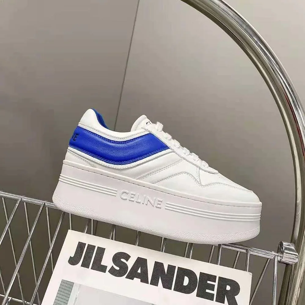 Celine Block Sneakers with Wedge in Calfskin for Women