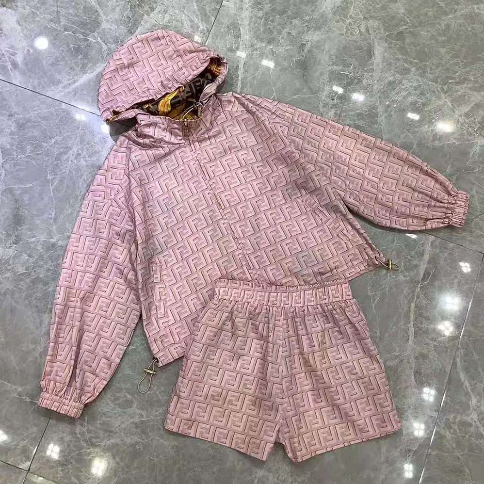 Fendi Windbreaker Fendace Multicolor Nylon Jacket for Women Fendi Windbreaker Fendace Multicolor Nylon Jacket for Women