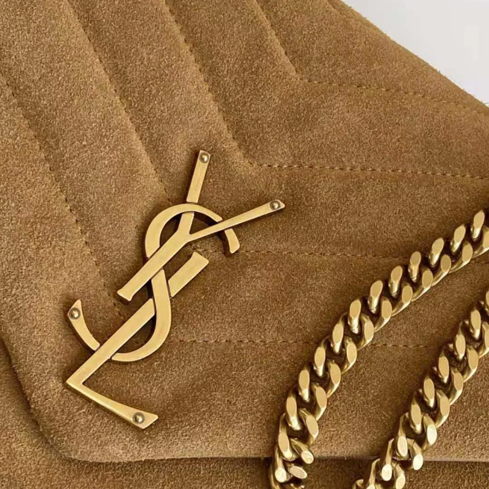 Saint Laurent YSL Loulou Small Bag in Y for Women in Quilted Suede