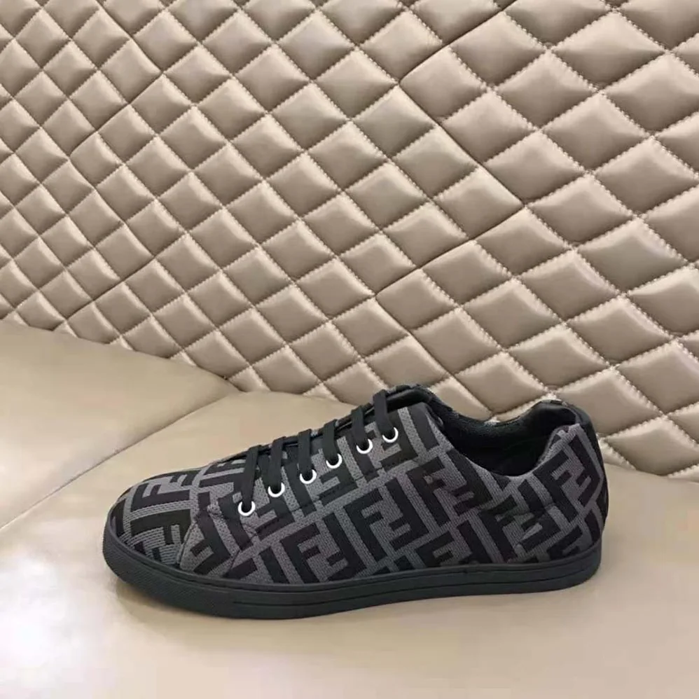 Fendi Sneakers Brown Tech Fabric Low for Men in Tops Fendi Sneakers Brown Tech Fabric Low for Men in Tops