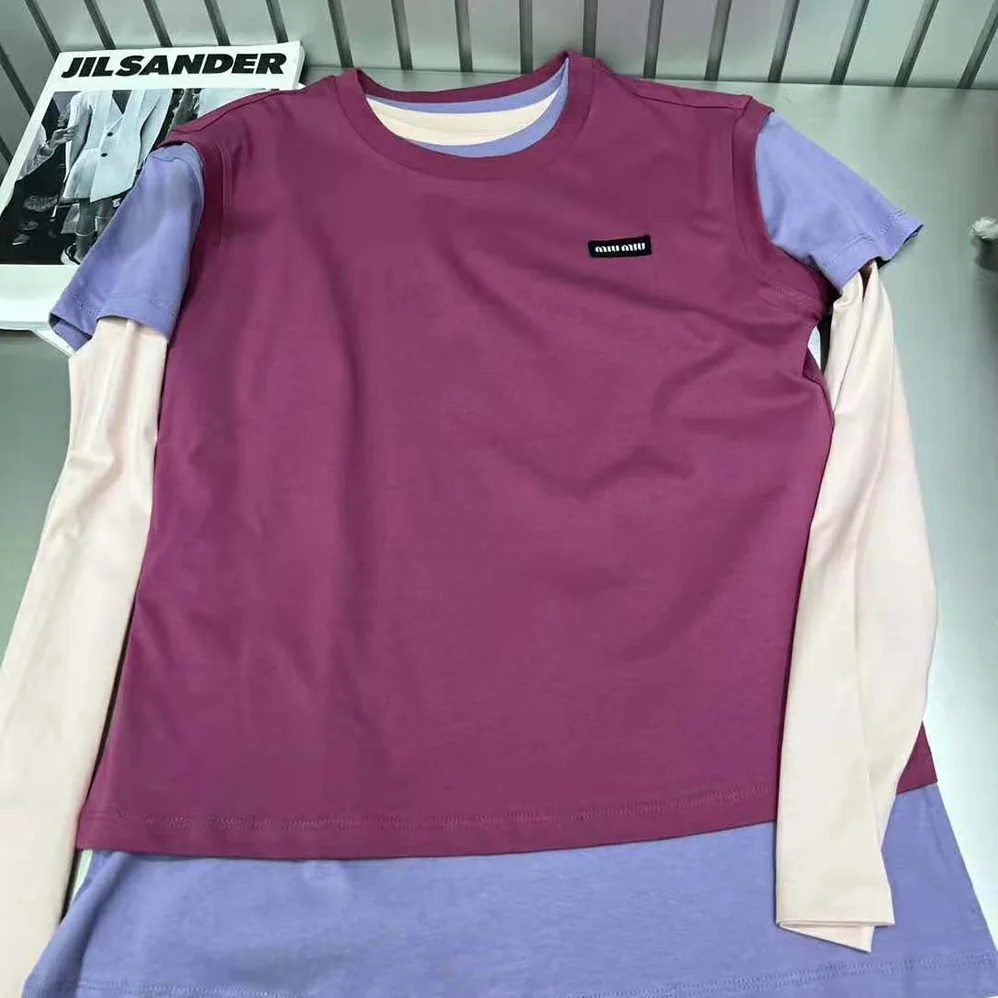 Miu Miu Set of 3 Jersey T-shirts-MJE15_137E_F03NZ for Women