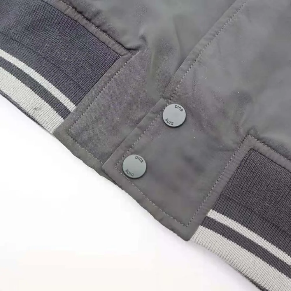 Dior Christian Dior Atelier Teddy Blouson Gray Technical Faille for Men Dior Christian Dior Atelier Teddy Blouson Gray Technical Faille for Men