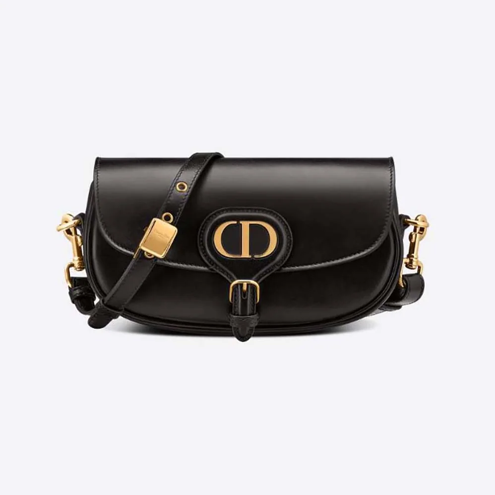 Dior Dior Bobby East-West Bag Black Box Calfskin for Women