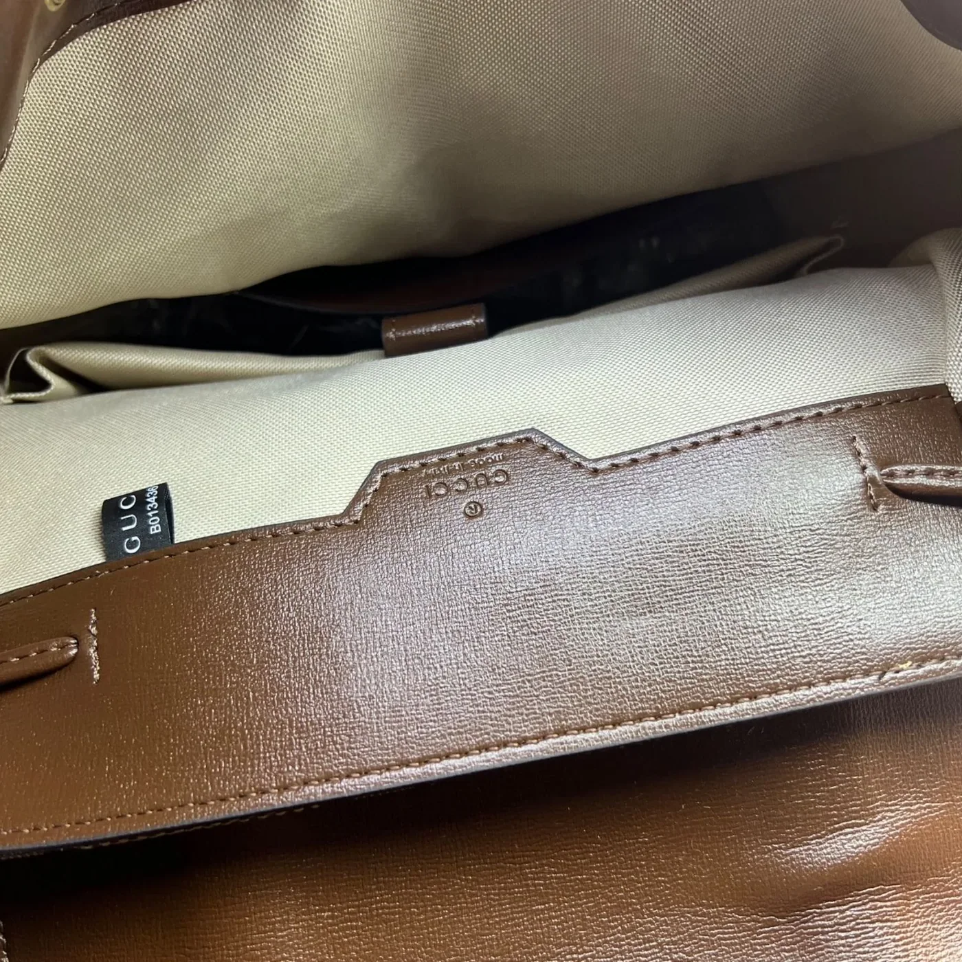 Gucci Backpack With Jumbo GG Camel And Ebony Jumbo GG Canvas / Gucci Backpack With Jumbo GG Camel And Ebony Jumbo GG Canvas /