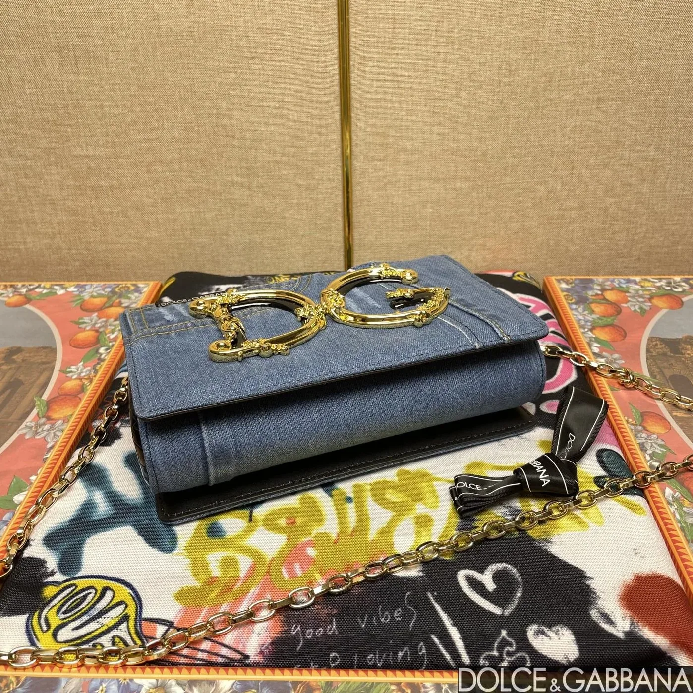 Dolce & Gabbana Girls Bag In Patchwork Denim And Plain Blue / Dolce & Gabbana Girls Bag In Patchwork Denim And Plain Blue /