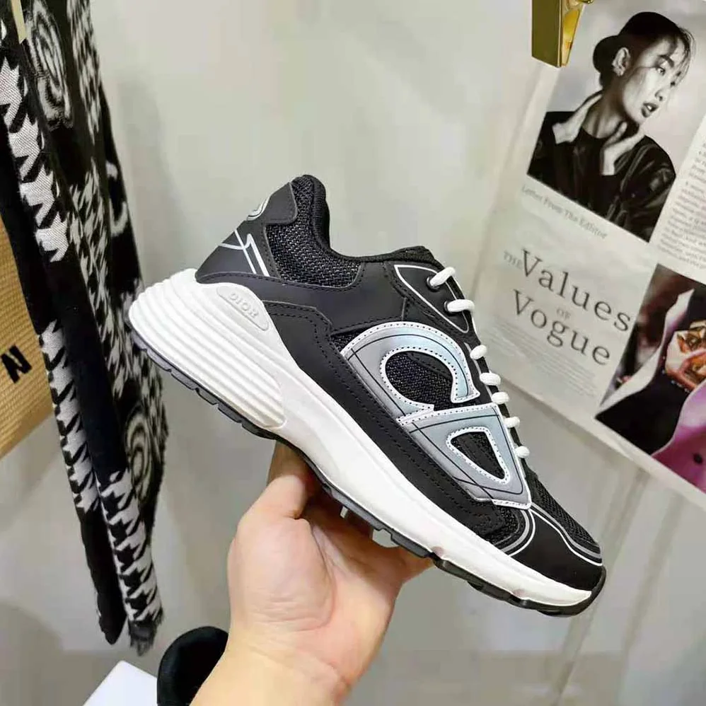 Dior B30 Sneaker Black Mesh and Technical Fabric for Men Dior B30 Sneaker Black Mesh and Technical Fabric for Men
