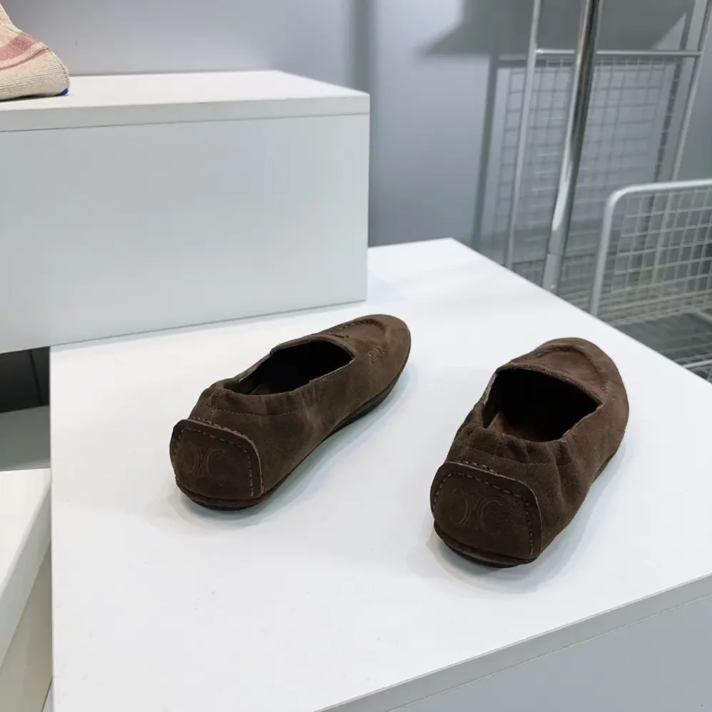 Celine Adam Loafer In Suede Calfskin for Unisex in Chocolate