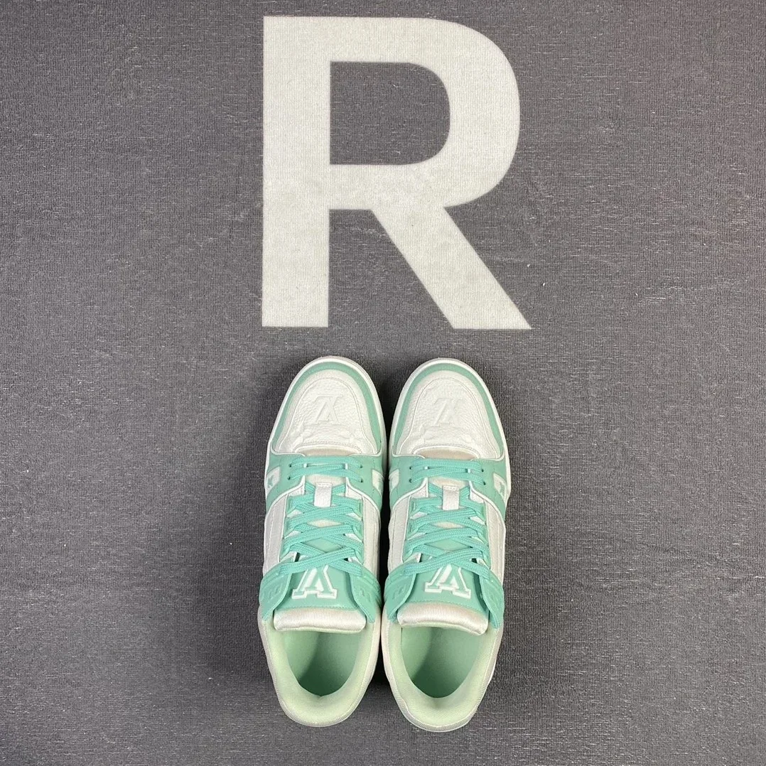 Louis Vuitton Trainer Sneaker Rubber Monogram Mint Virgil Abloh Louis Vuitton Trainer Sneaker Rubber Monogram Mint Virgil Abloh