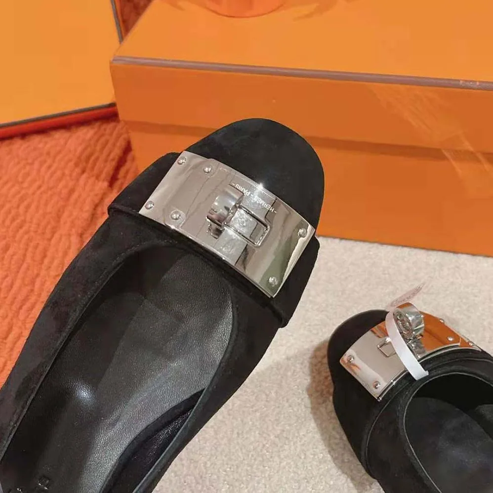 Hermes Innocente Slingback in Goatskin-Black H241157Z for Women Hermes Innocente Slingback in Goatskin-Black H241157Z for Women