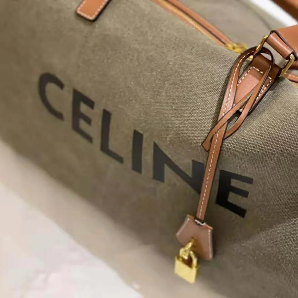 Celine Large Voyage Bag in Textile with Celine Print and Calfskin for Women Celine Large Voyage Bag in Textile with Celine Print and Calfskin for Women
