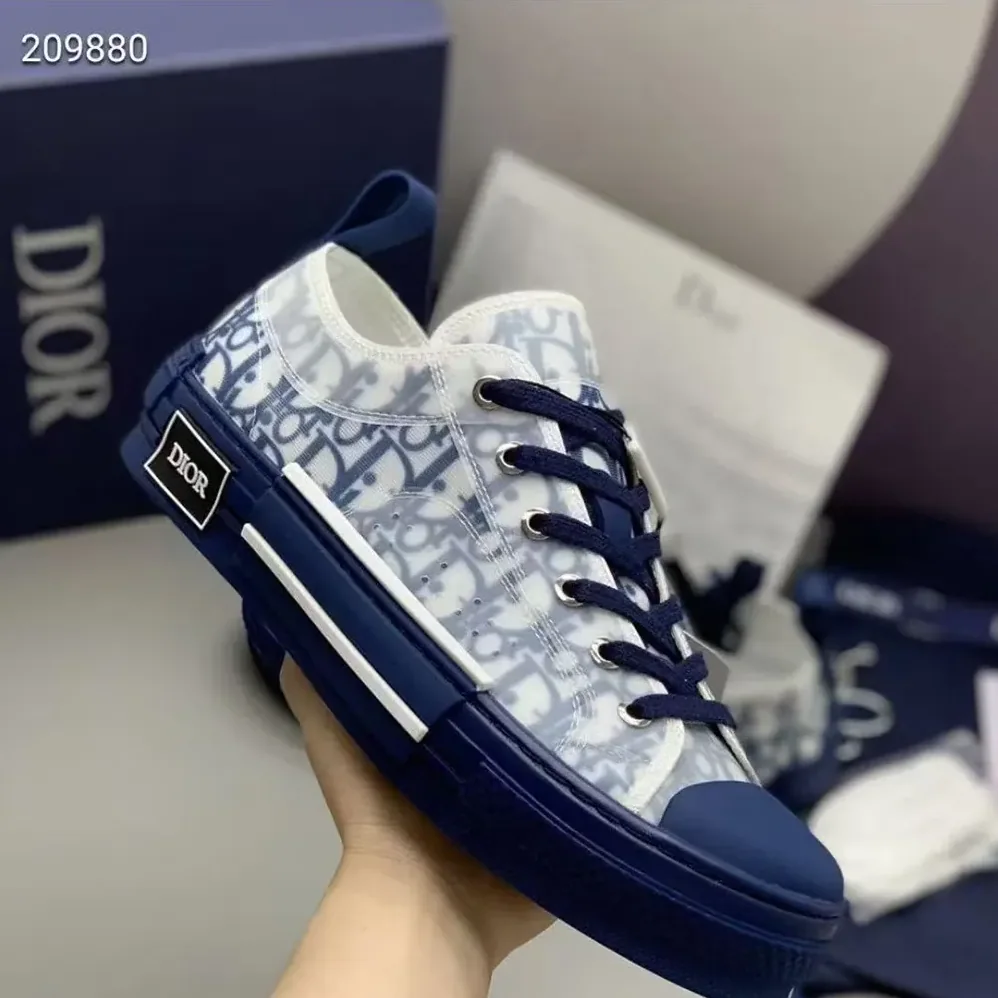 Dior B23 League Low-Top Sneaker Blue Dior Oblique Canvas for Unisex Dior B23 League Low-Top Sneaker Blue Dior Oblique Canvas for Unisex