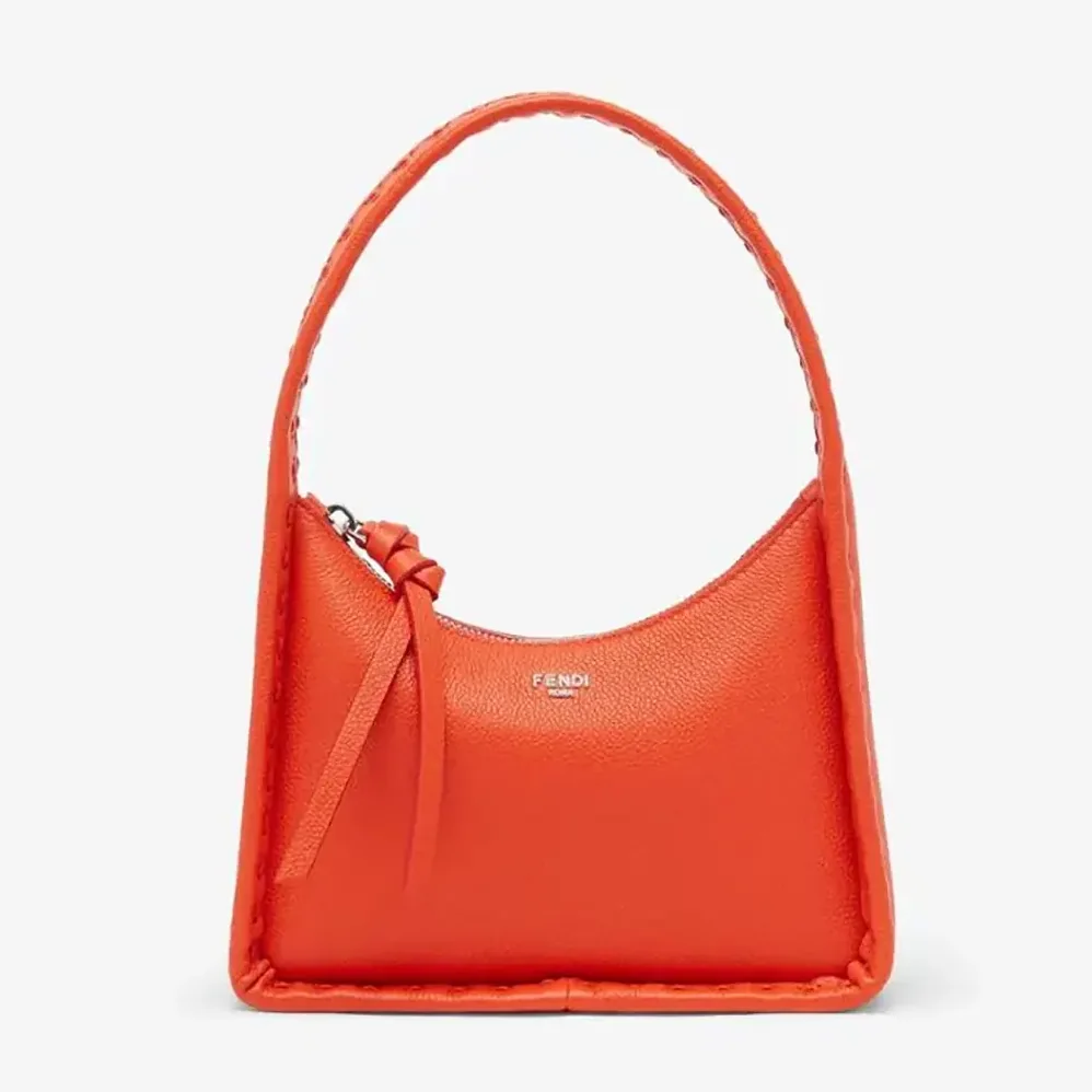 Fendi Mini Fendessence Small Red Selleria Bag with 264 Hand for Women in sewn Topstitches Fendi Mini Fendessence Small Red Selleria Bag with 264 Hand for Women in sewn Topstitches