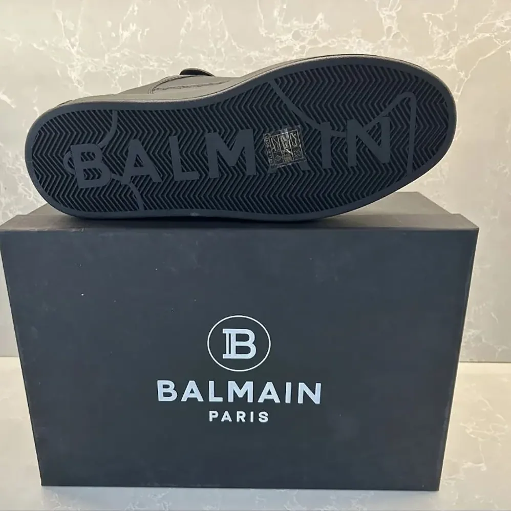 Balmain B Court Trainers in Calfskin for Unisex in Black