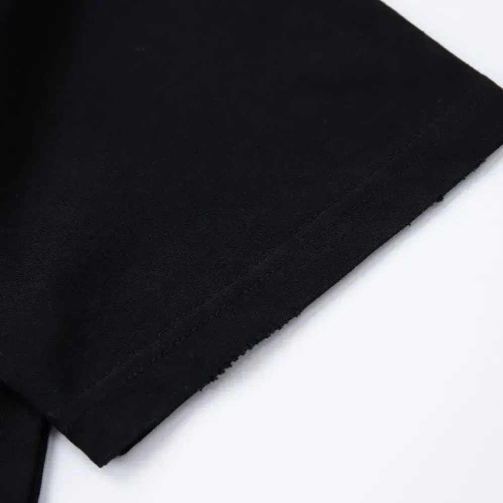 Balenciaga Lo_ve T-Shirt Medium Fit Black and Dark Grey Vintage Jersey for Men