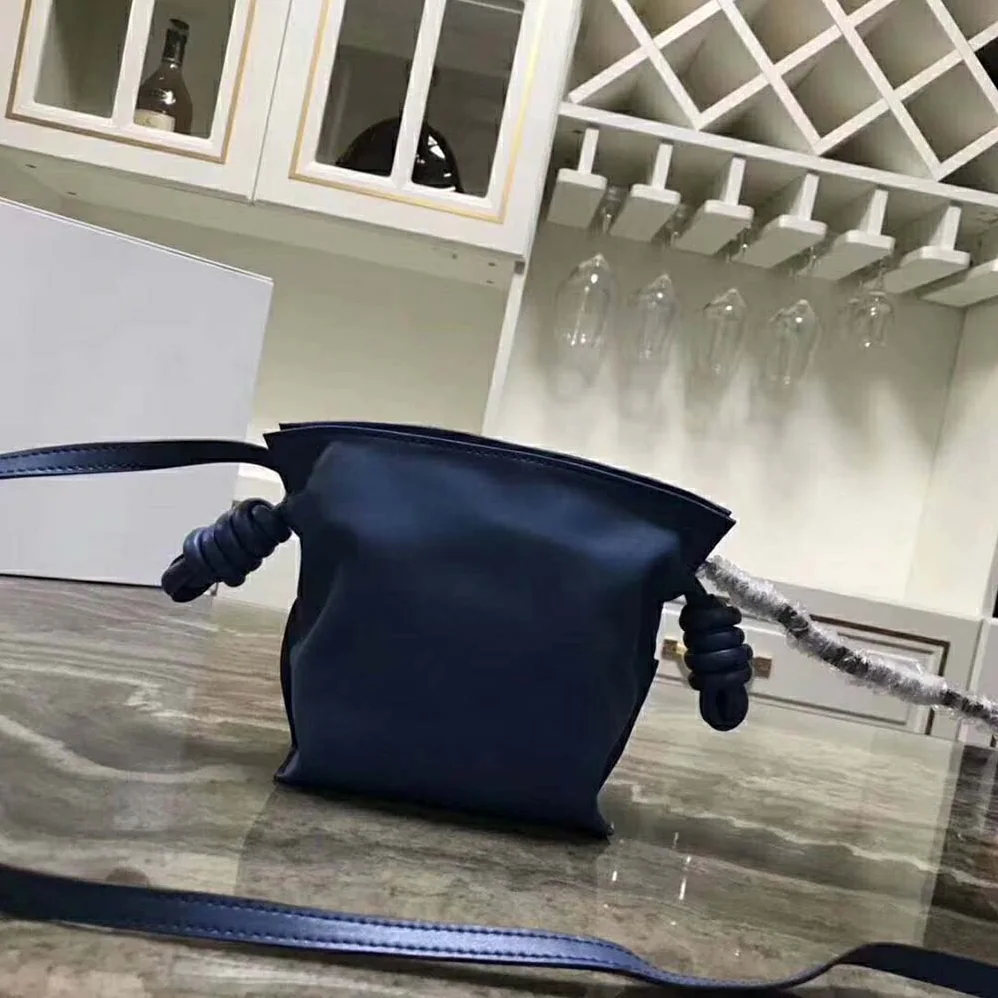 Loewe Flamenco Knot Mini Bag in Nappa Leather for Women in Navy Loewe Flamenco Knot Mini Bag in Nappa Leather for Women in Navy