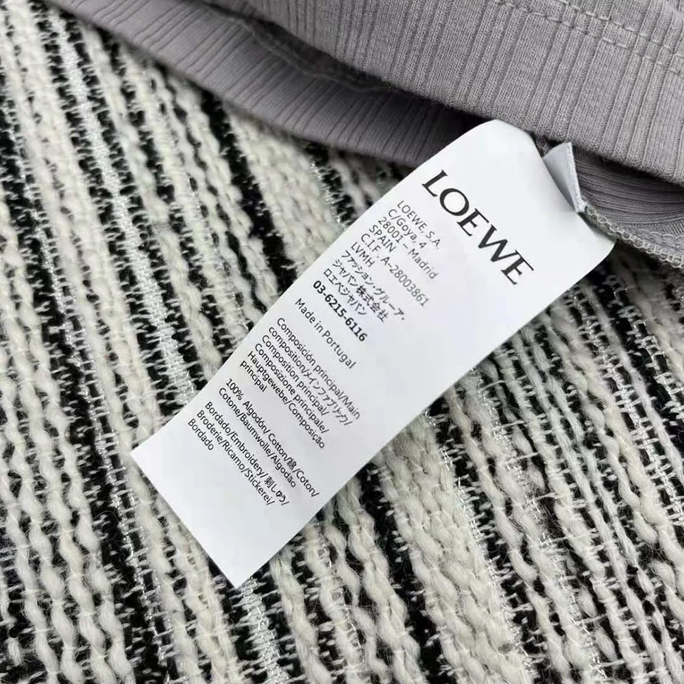 Loewe High Neck Top in Cotton Blend for Women in Silver