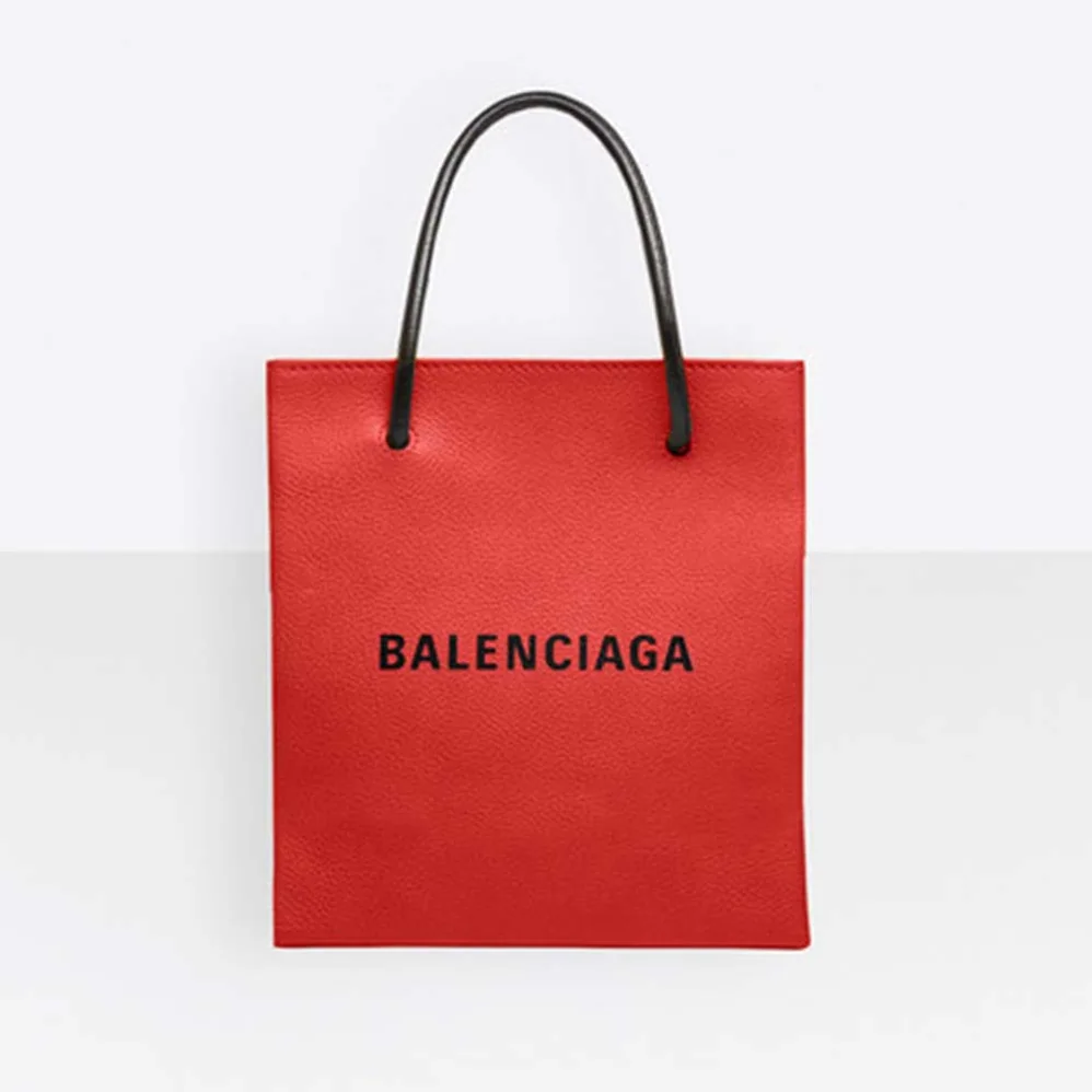 Balenciaga Shooping Tote XXS Small Natural Grain Calfskin for Women in Red
