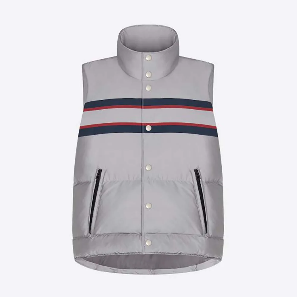 Dior Dioralps Sleeveless Down Jacket Silver-Tone Reflective Dior Star Quilted Technical Taffeta for Women
