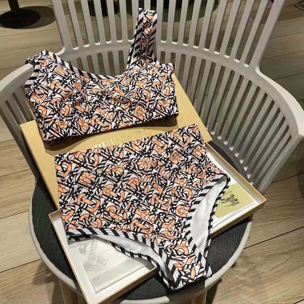 Burberry Monogram Print Stretch Nylon Bikini for Women