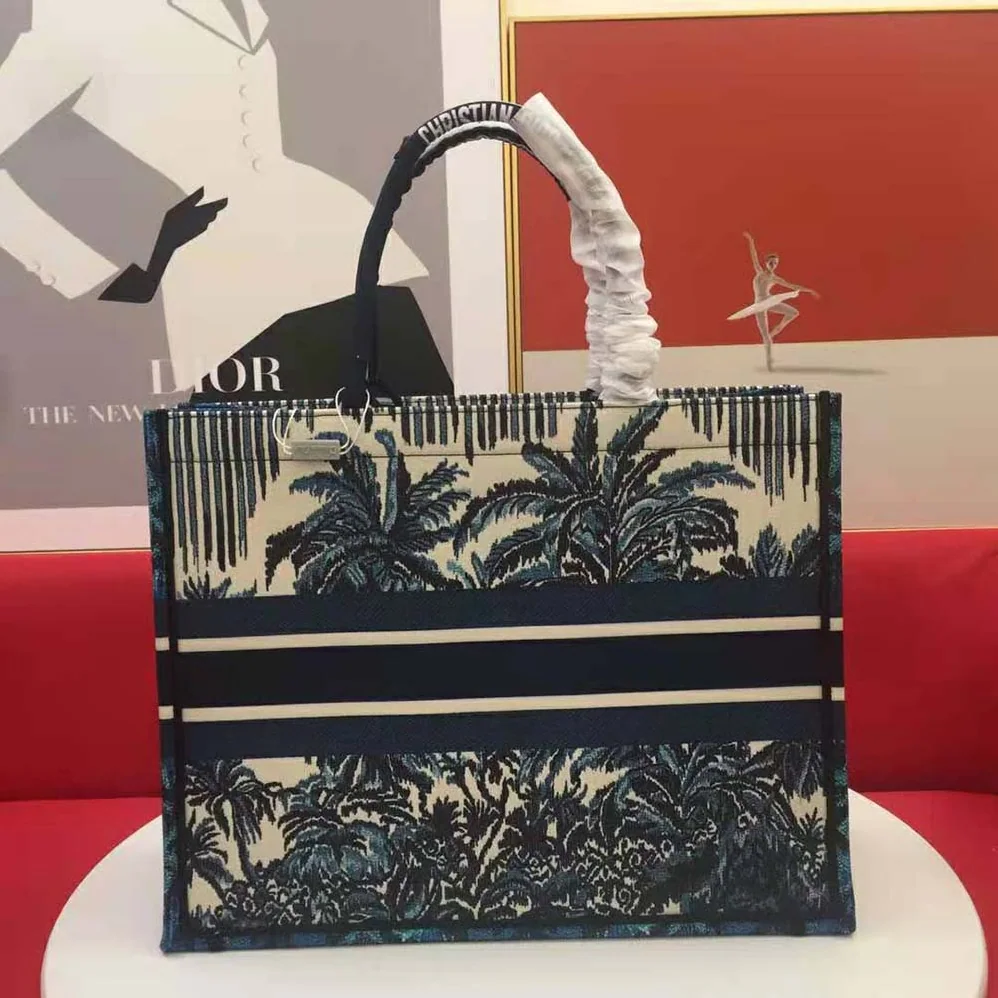 Dior Dior Book Tot Blue Dior Palms Embroidery for Women
