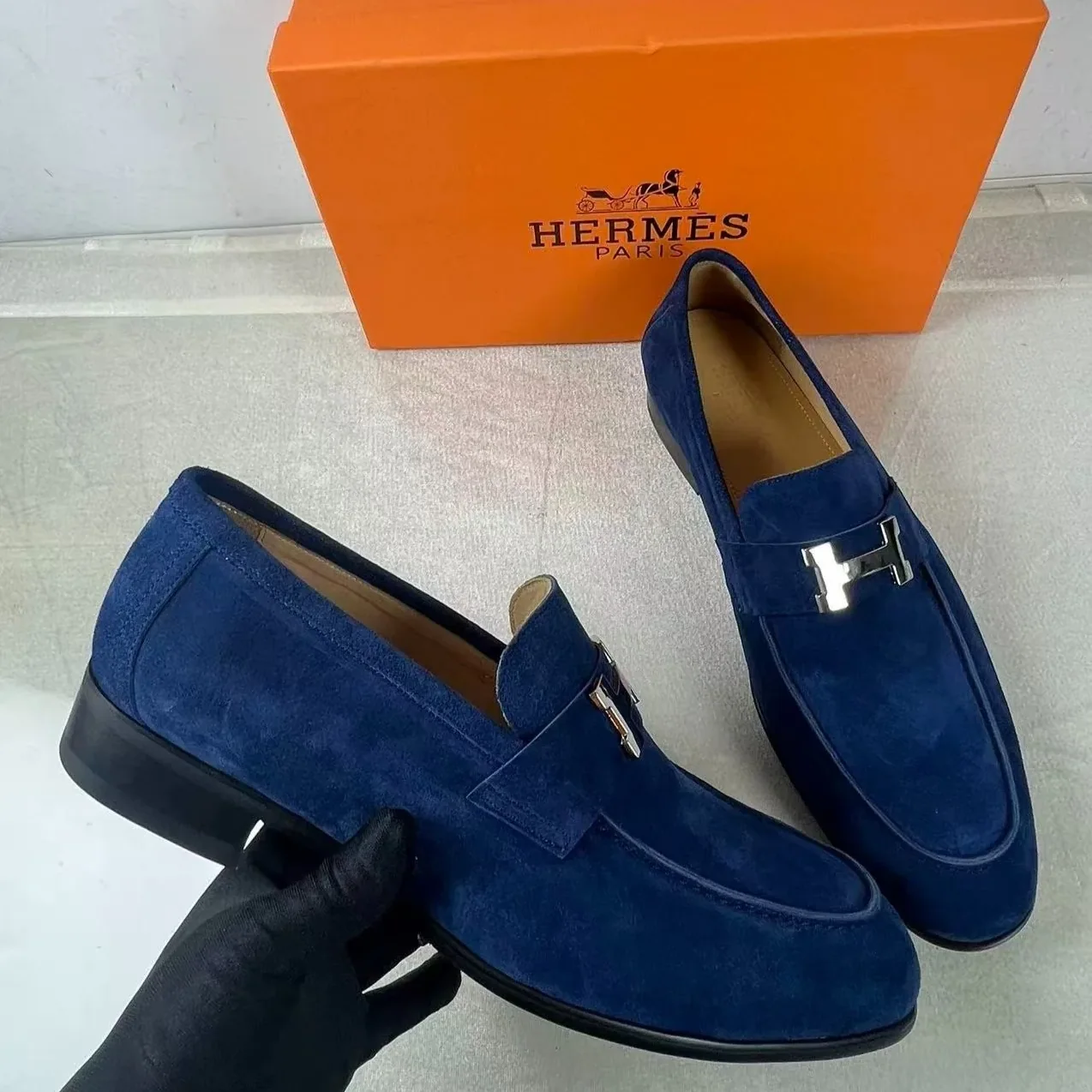 Hermes Paris Loafers Blue Ocean Hermes Paris Loafers Blue Ocean