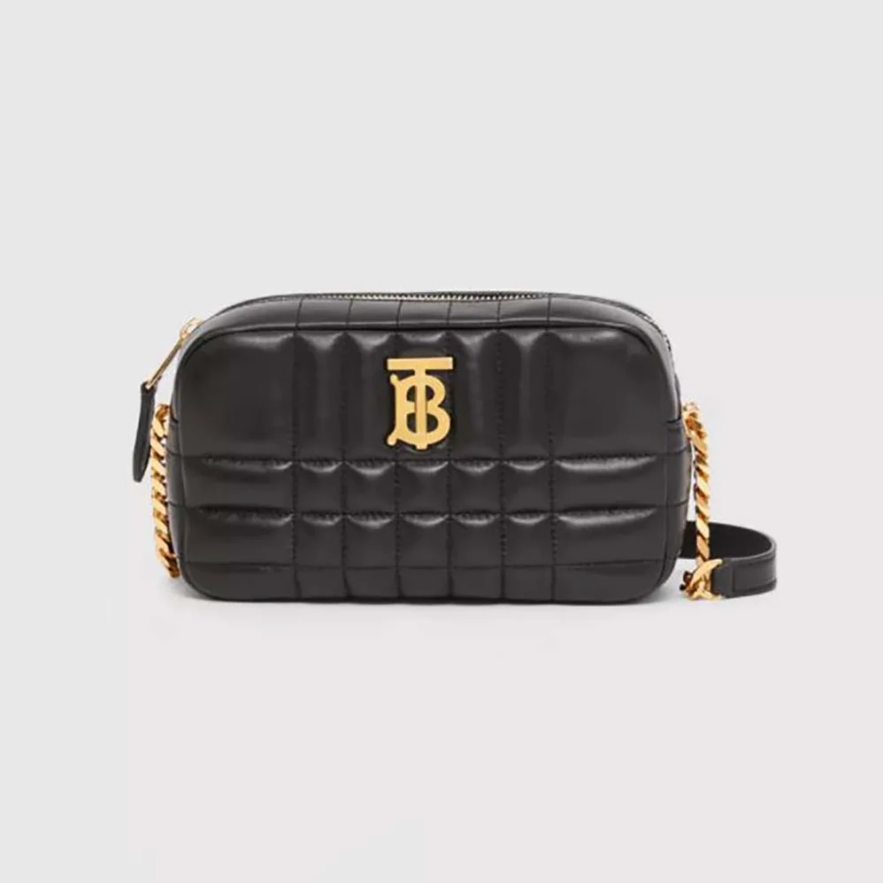 Burberry Mini Quilted Lambskin Lola Camera Bag for Women in Black Burberry Mini Quilted Lambskin Lola Camera Bag for Women in Black