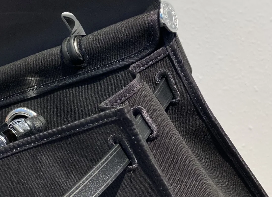 Hermes Herbag Zip Bag Black, Silver Toned Hardware Bag Hermes Herbag Zip Bag Black, Silver Toned Hardware Bag