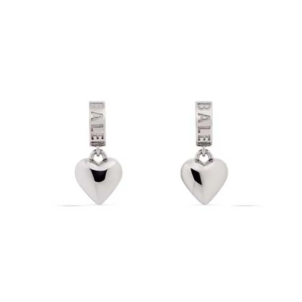 Balenciaga Sharp Heart Earrings in Silver for Women