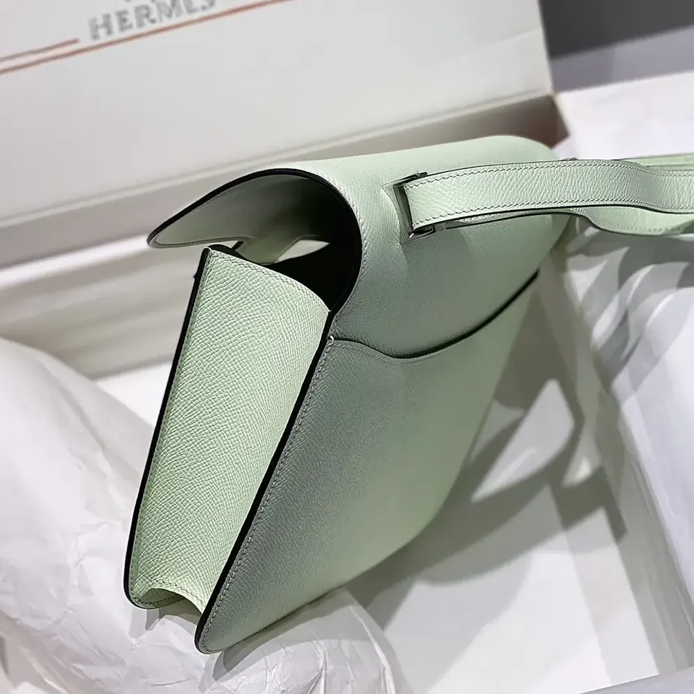 Hermes Constance 18 Bag Epsom Leather for Women in Lime/Silver