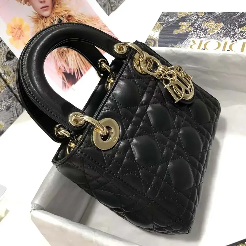 Dior Mini Lady Dior Bag Black Cannage Lambskin for Women Dior Mini Lady Dior Bag Black Cannage Lambskin for Women