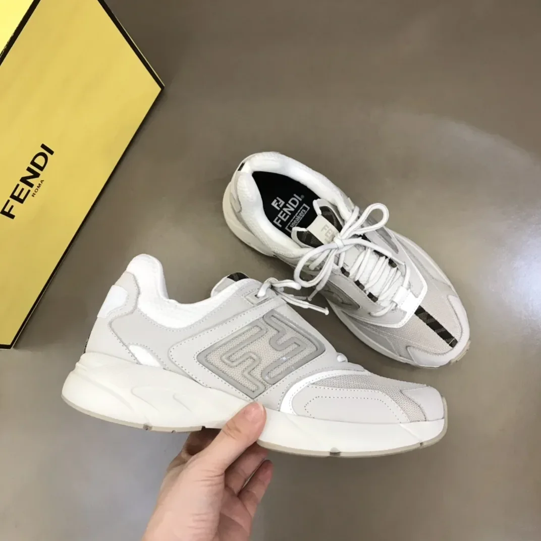 FD Fendi Faster Trainers Sneakers White 7E1555AKX6F1ICF FD Fendi Faster Trainers Sneakers White 7E1555AKX6F1ICF