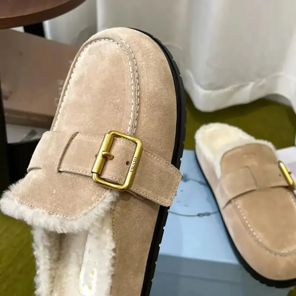 Prada Suede Mules Desert Beige for Women Prada Suede Mules Desert Beige for Women