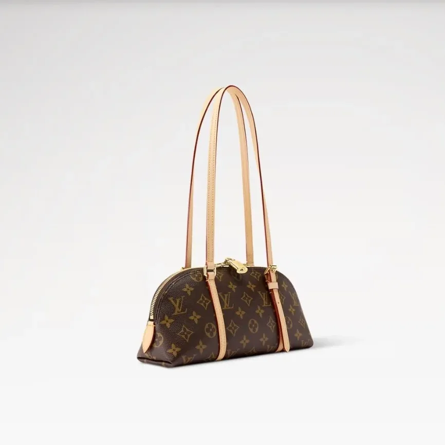Louis Vuitton Squire East West Shoulder Bag in Monogram Gold Hardware