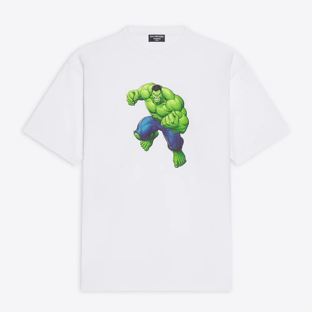 Balenciaga Hulk 2021Marvel Medium Fit T for Women in Shirt in White