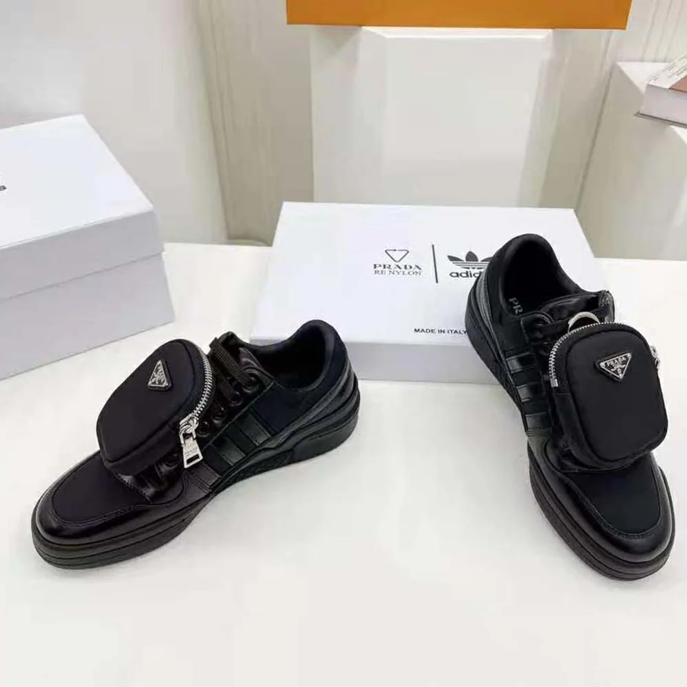 Prada Adidas for Prada Re-Nylon Forum Sneakers for Women in Black Prada Adidas for Prada Re-Nylon Forum Sneakers for Women in Black