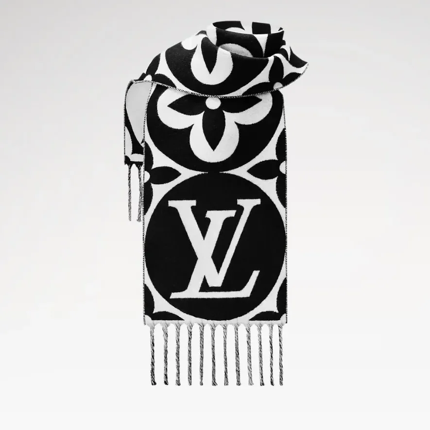 Louis Vuitton LV Medallion Scarf Black /