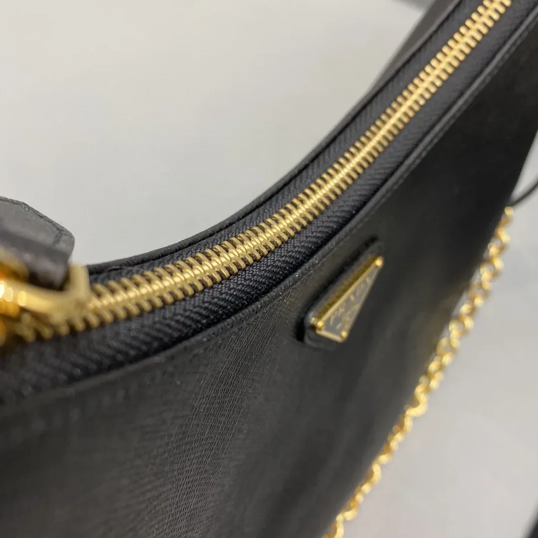 Prada Re- 2005 Saffiano Shoulder Bag Black Prada Re- 2005 Saffiano Shoulder Bag Black