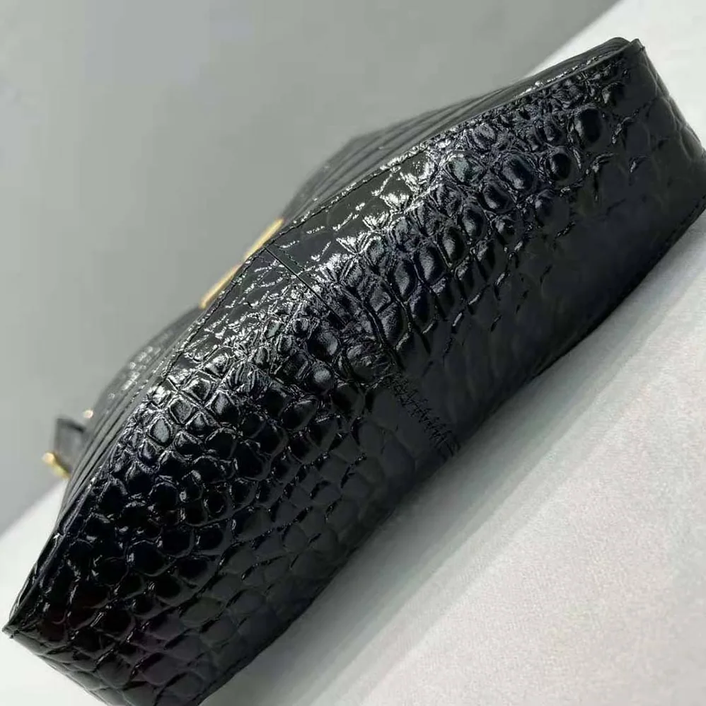 Balenciaga XX Small Hobo Bag Crocodile Embossed in Black for Women Balenciaga XX Small Hobo Bag Crocodile Embossed in Black for Women